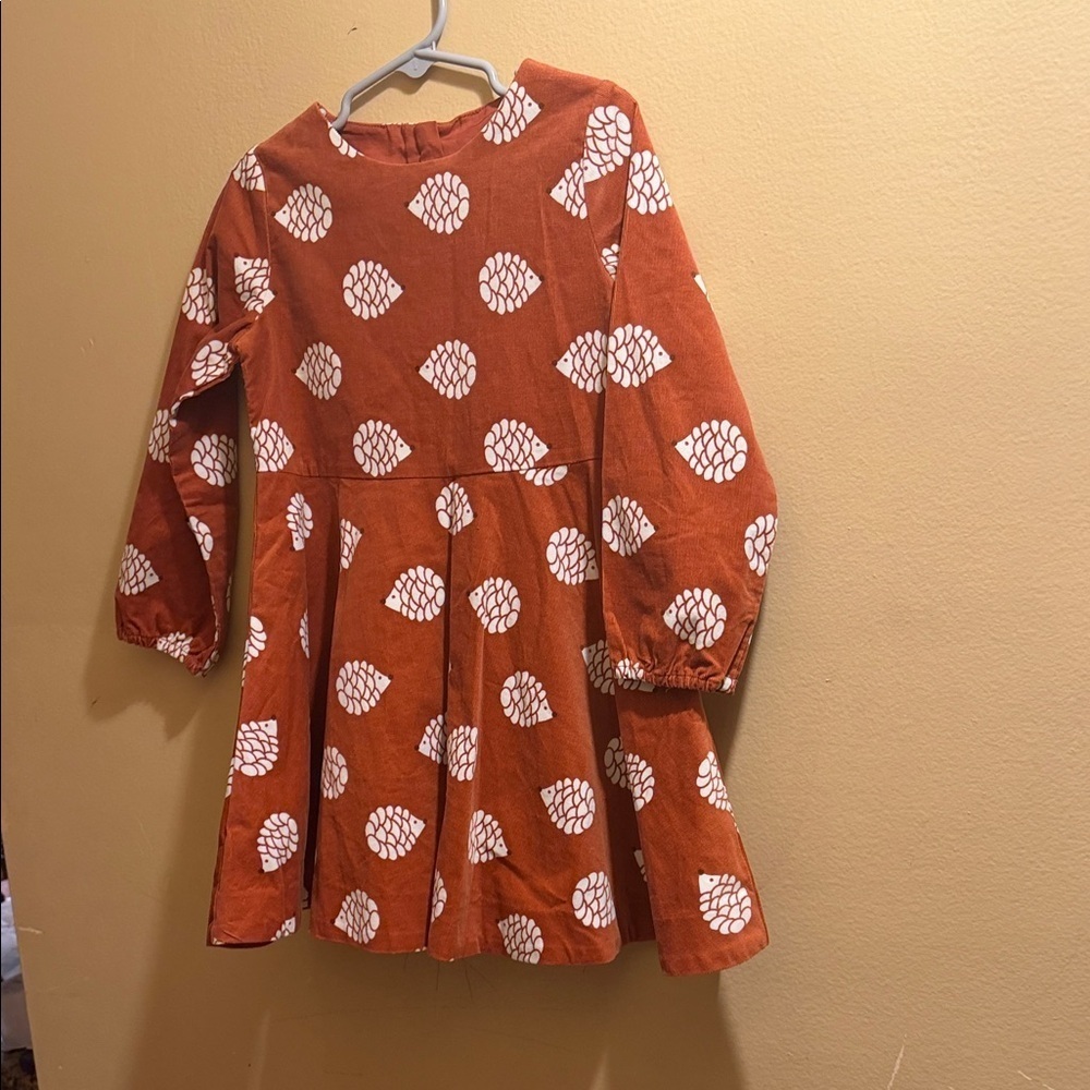 Jacadi Orange Dress with White Pattern